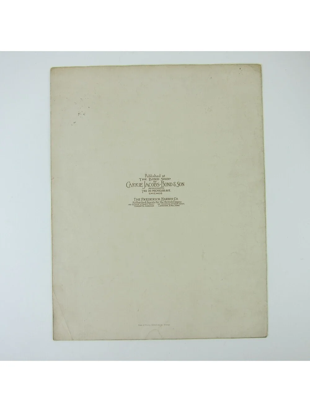 Sheet Music A Little Bit O' Honey Carrie Jacobs-Bond W. G. Wilson Antique 1917